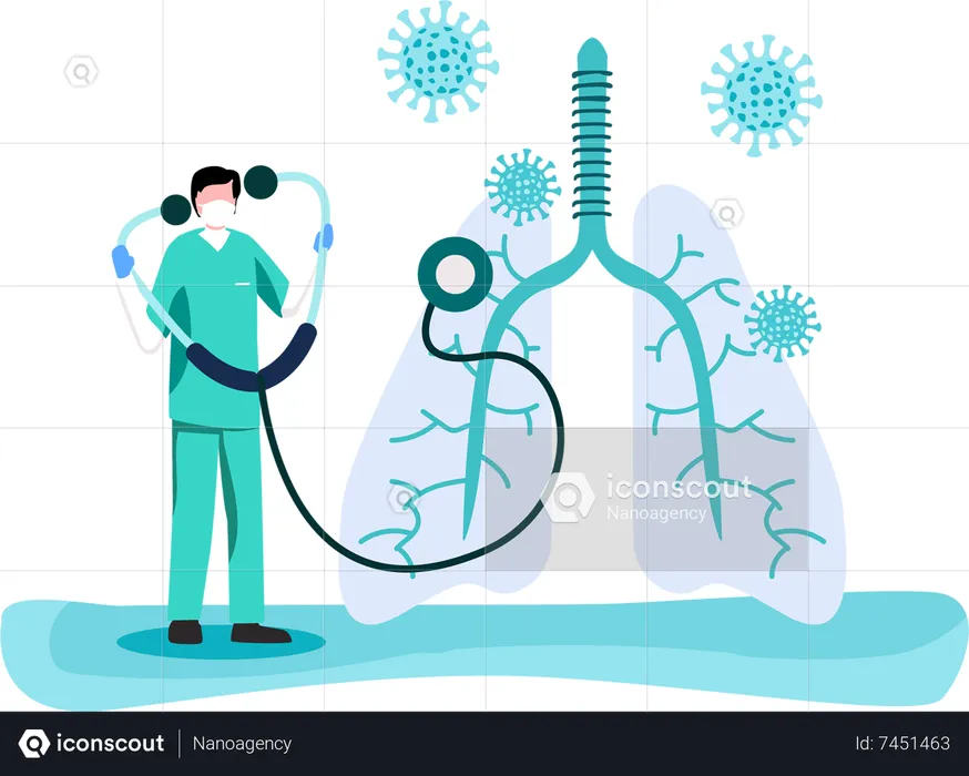 Lungs With Coronavirus Ncov19  Illustration