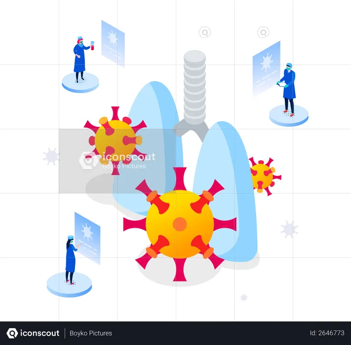 Lutte contre le virus Covid-19  Illustration