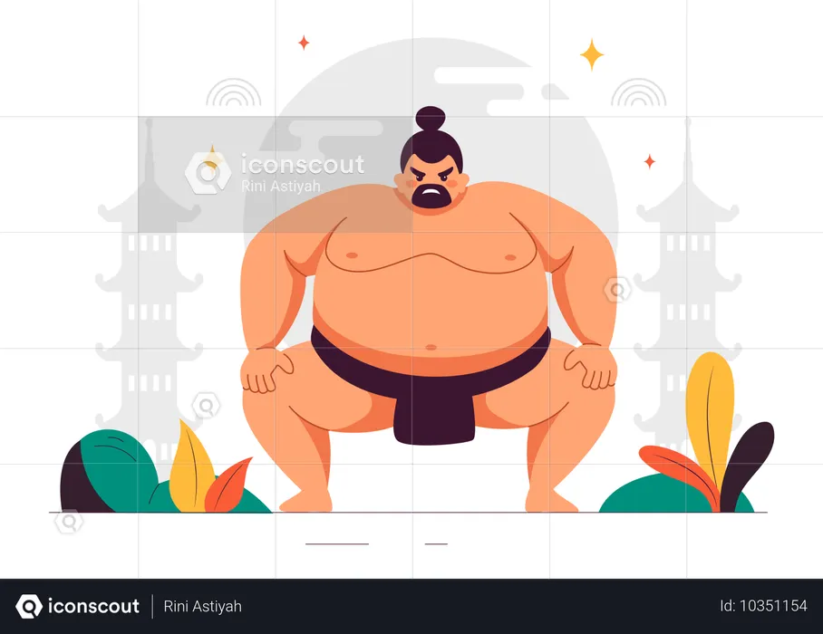 Lutteur de sumo  Illustration