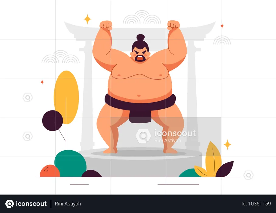 Lutteur de sumo  Illustration