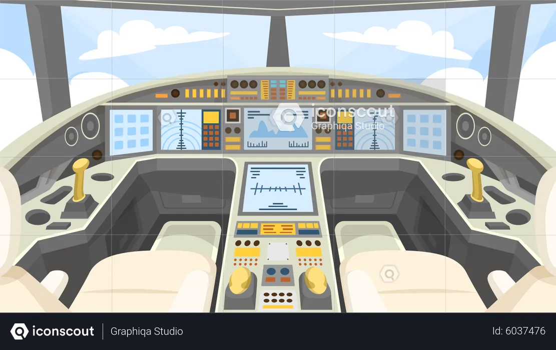 Luxury Jet Cockpit  Illustration