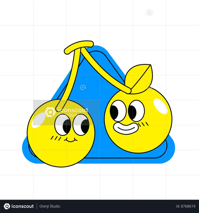 Lychee sticker  Illustration