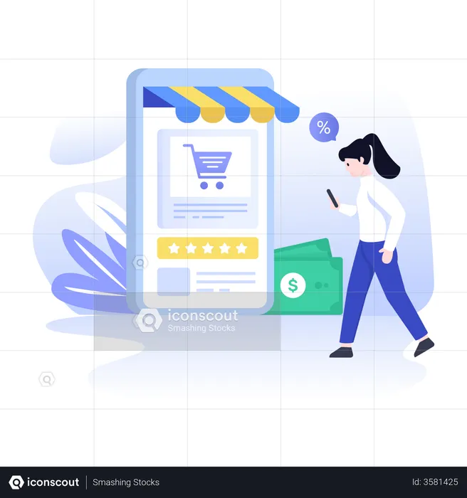 M-commerce  Illustration