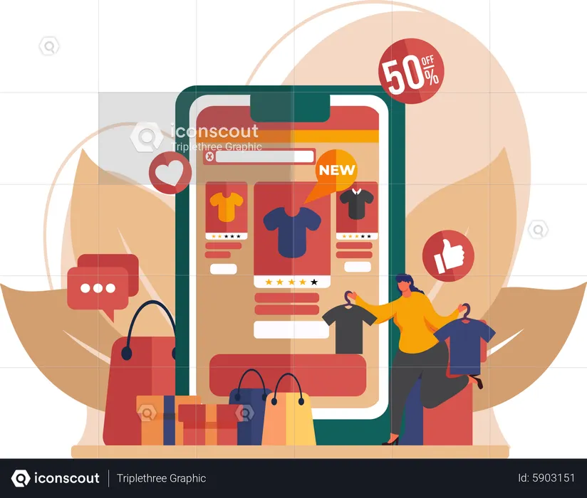 M-Commerce  Illustration