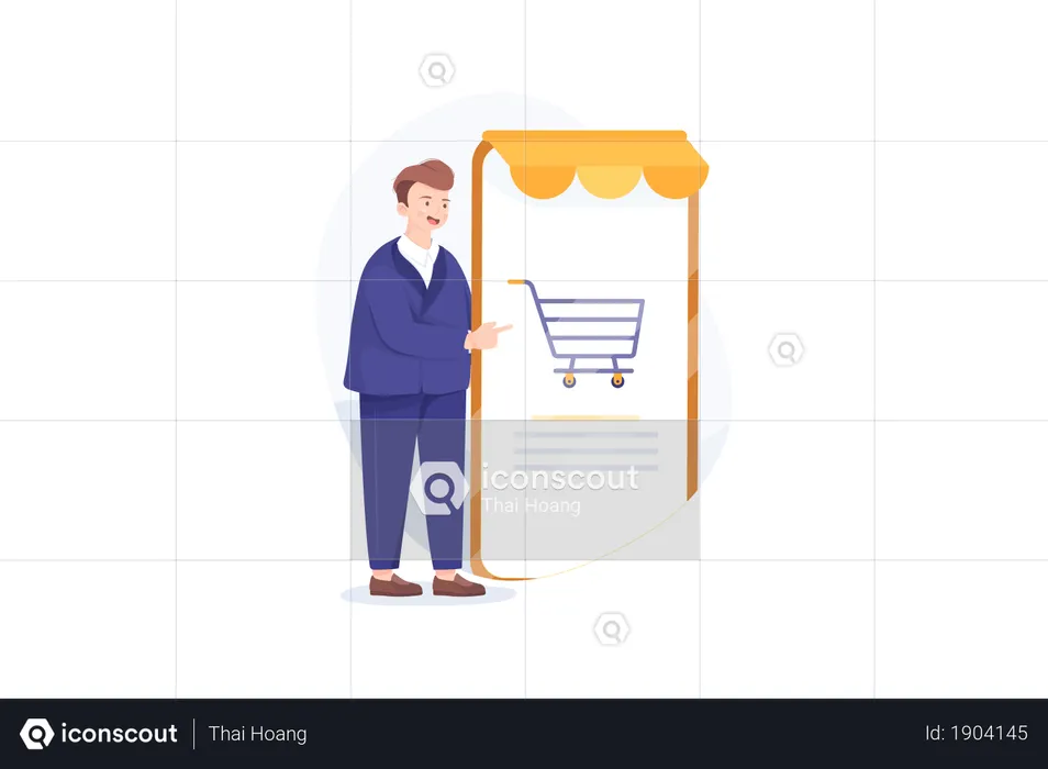 M-commerce  Illustration