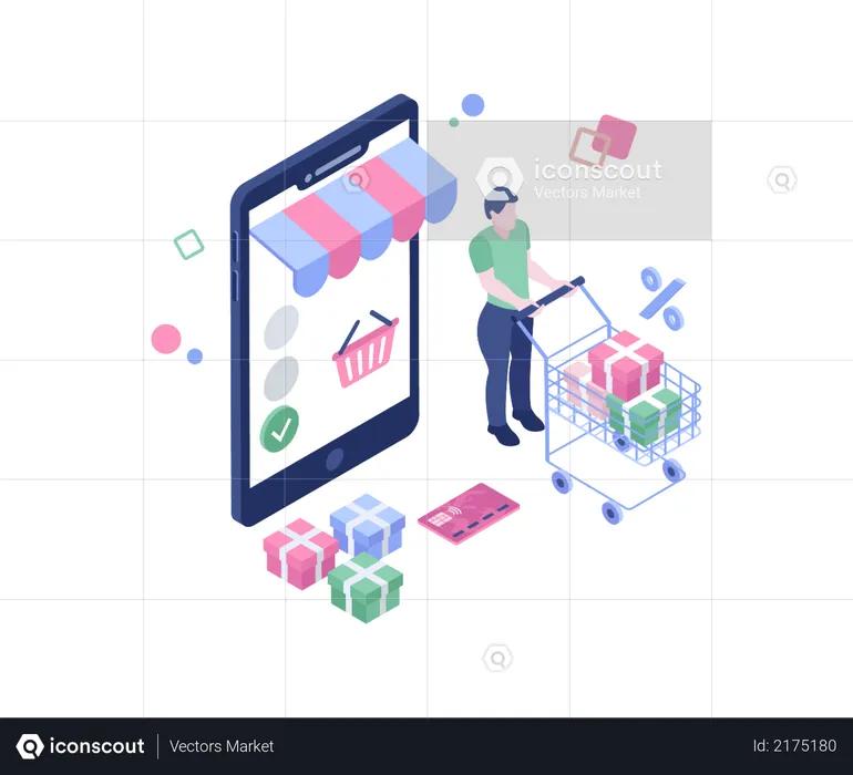 M-commerce  Illustration