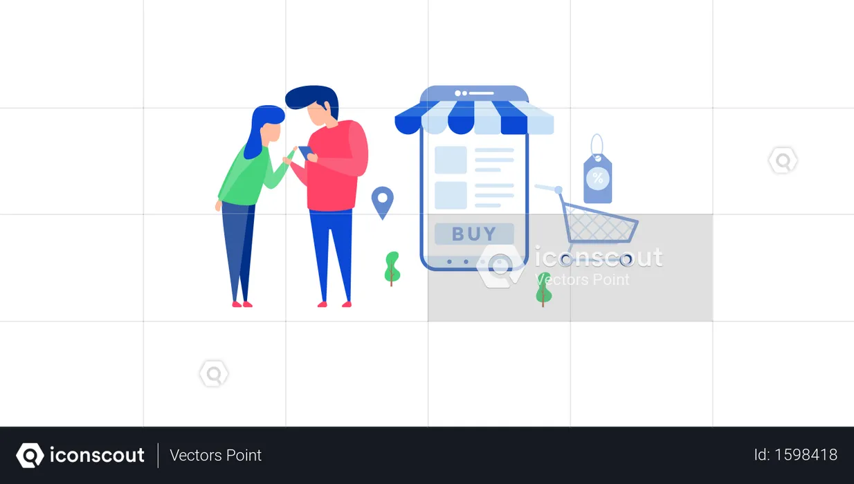 M-commerce  Illustration