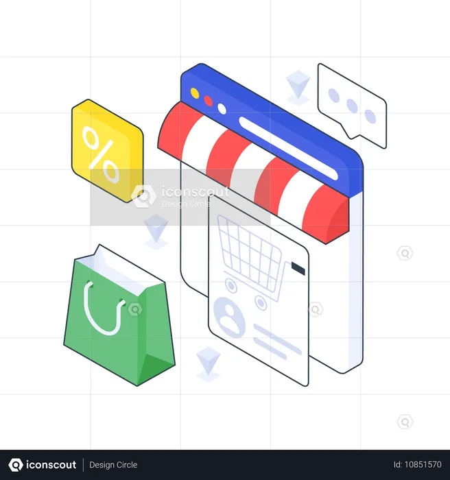 M Commerce  Illustration