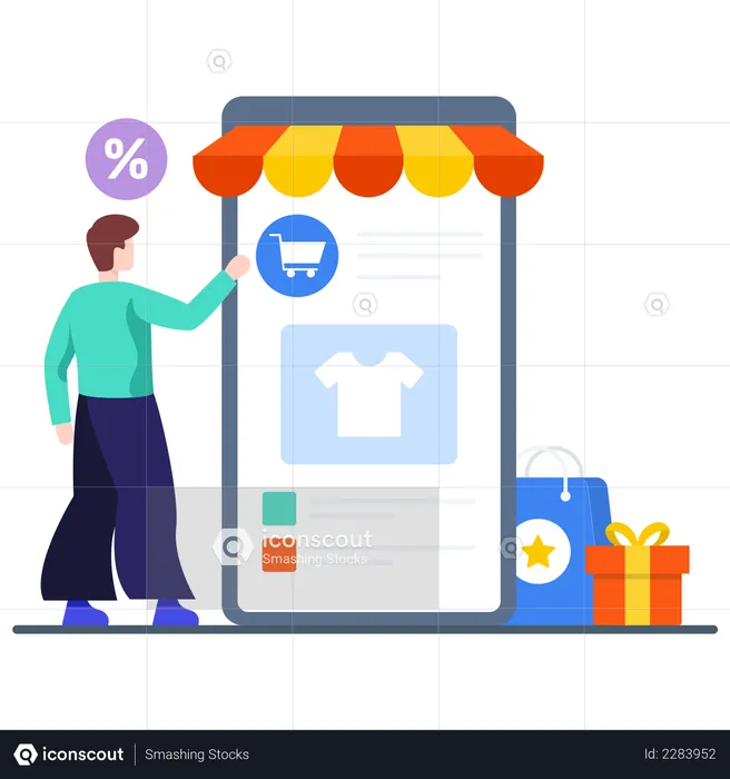 M-commerce Offer  Illustration