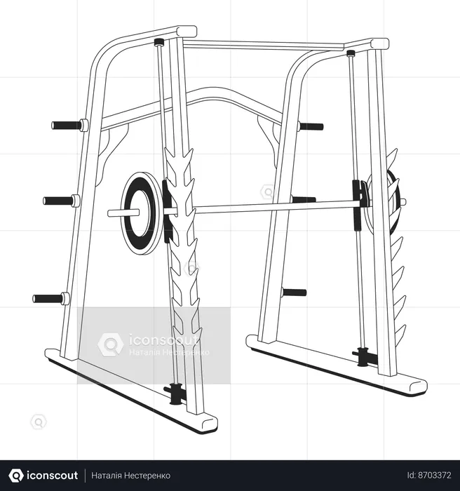 Machine for weight training  Illustration