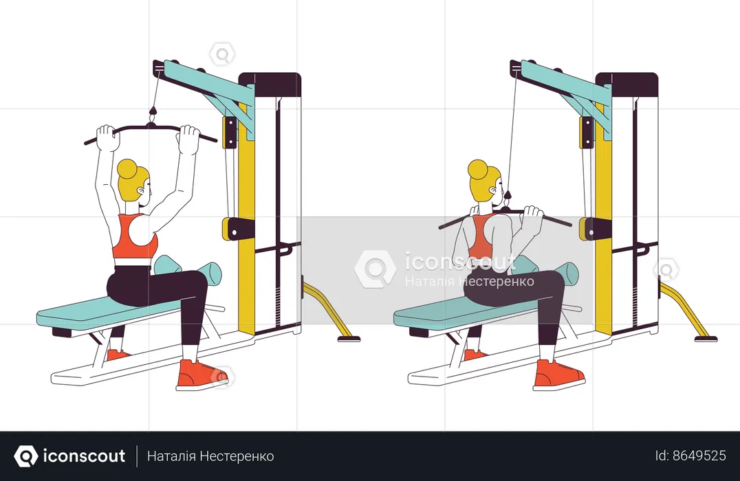 Machine à tirage latéral  Illustration