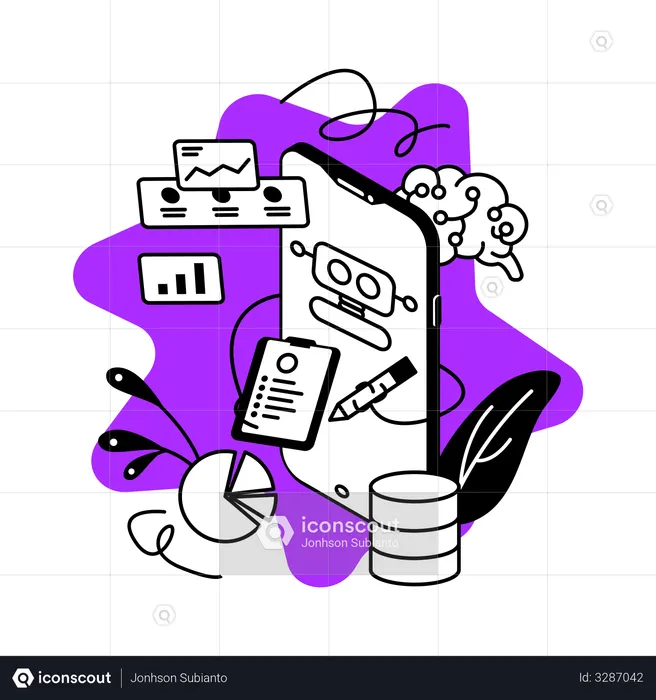 Machine learning App  Illustration