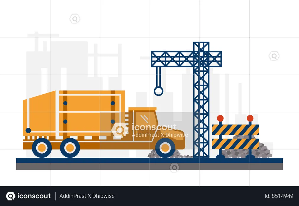 Machines de construction  Illustration