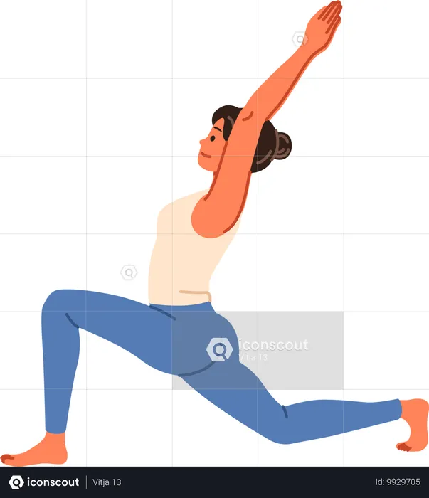 Mädchen macht Yoga  Illustration