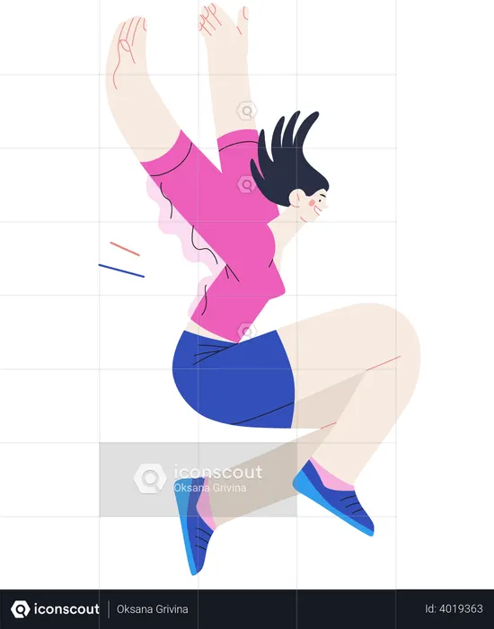Mädchen singen  Illustration