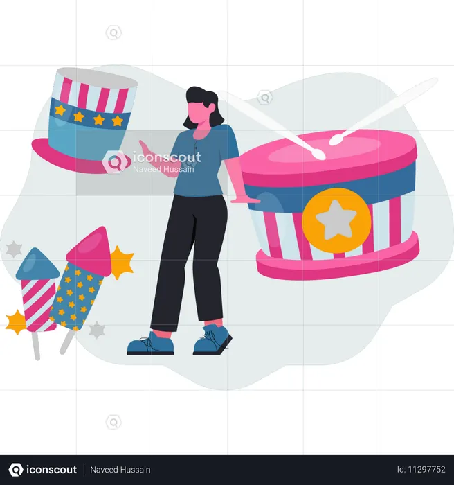 Mädchen tanzen auf einer Party  Illustration