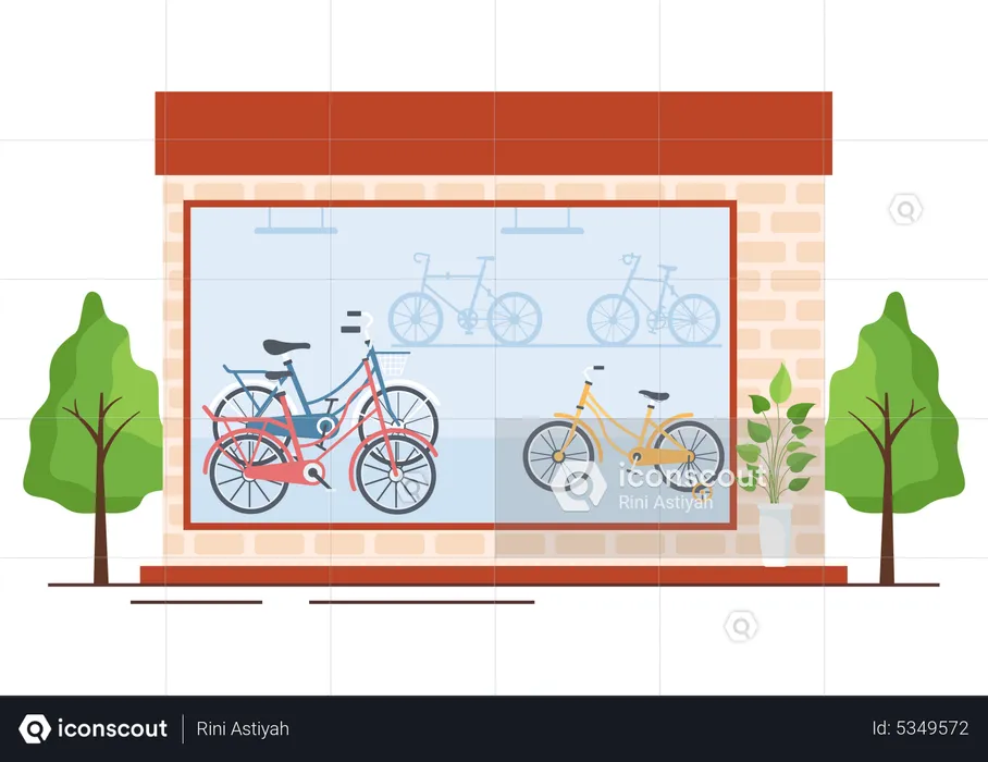 Magasin de vélos  Illustration