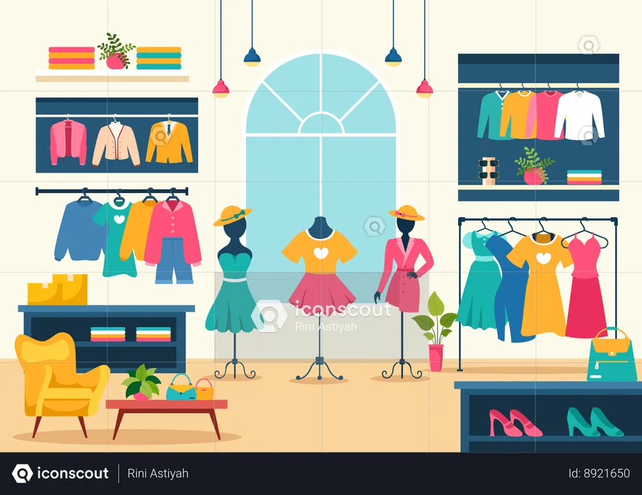 Magasin de vêtements  Illustration