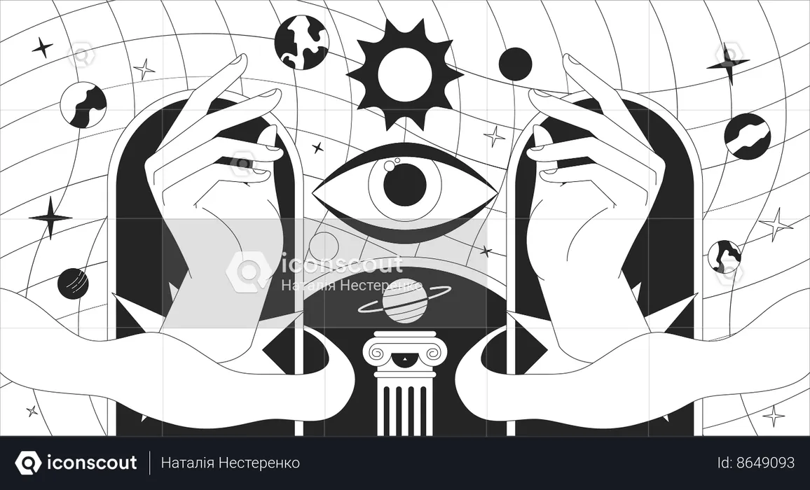 Astronomia da fortuna mágica  Ilustração