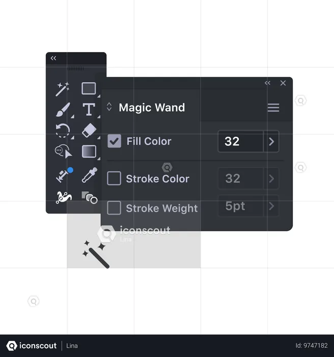 Magic Wand Tool  Illustration