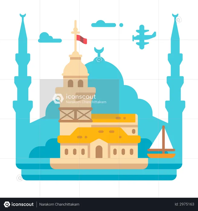 Maiden Tower Istanbul  Illustration