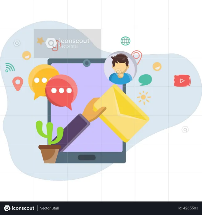 Mail marketing  Illustration