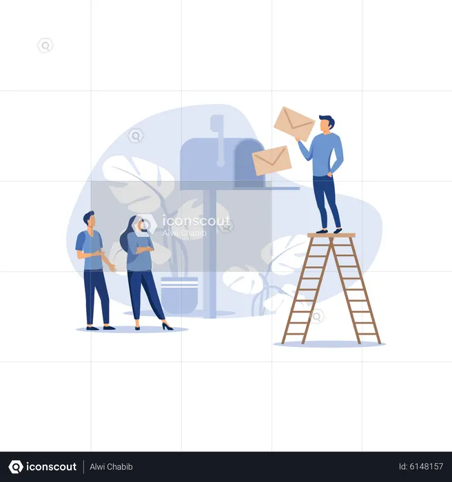 Mailbox with letters  Illustration