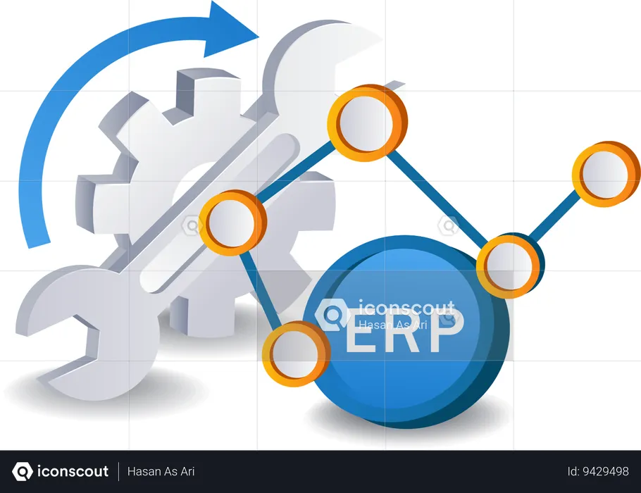 Maintenance ERP management analyst  Illustration