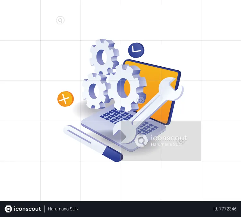 Application Web de mise à jour de maintenance  Illustration