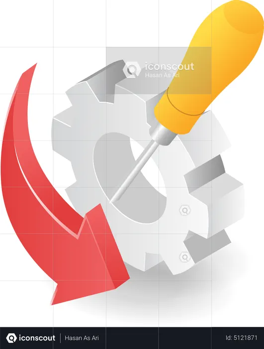 Maintenance repair symbol  Illustration