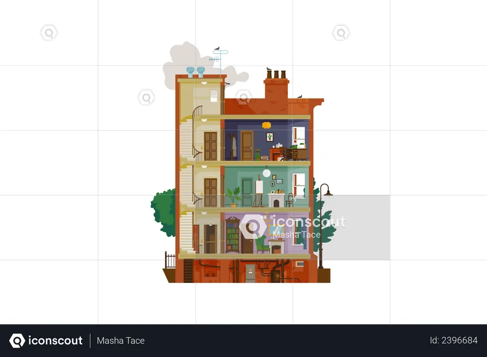 Maison de ville  Illustration