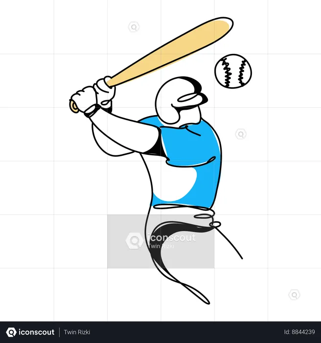 Major League Baseball Player  Illustration