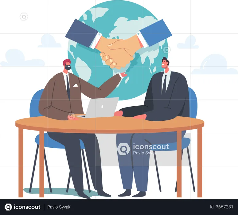 Make Agreement during Negotiations  Illustration