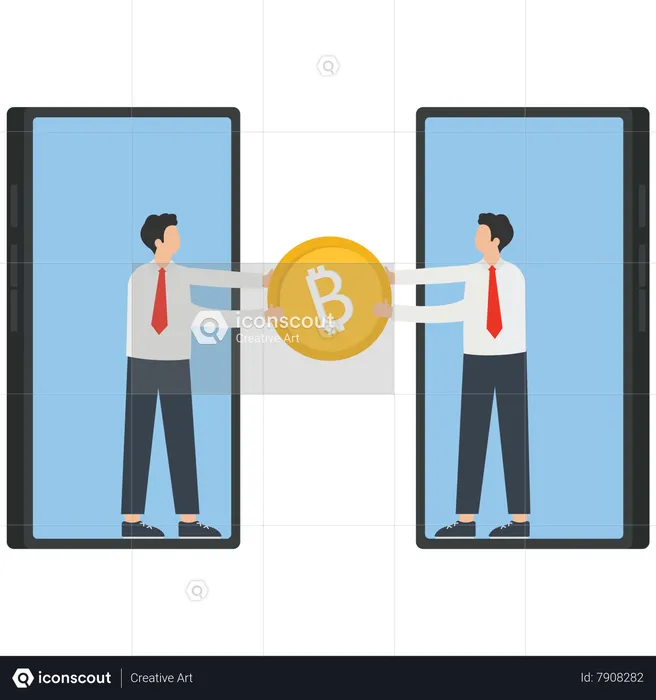 Make money by trading and investing in cryptocurrency  Illustration
