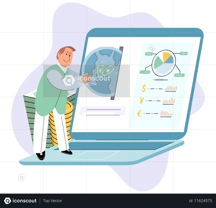 Make money online  Illustration