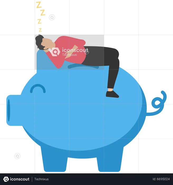 Make money while sleeping  Illustration