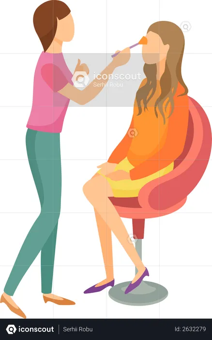 Makeup and Hair Styling  Illustration