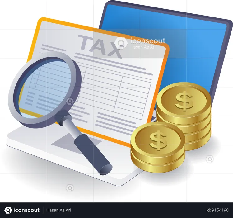 Making A Monthly Income Tax Report  Illustration