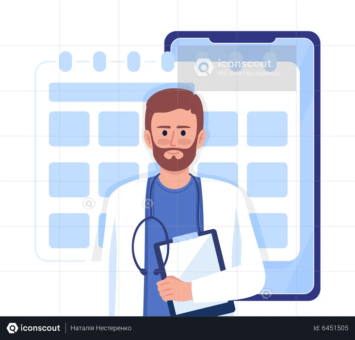 Making appointment online  Illustration