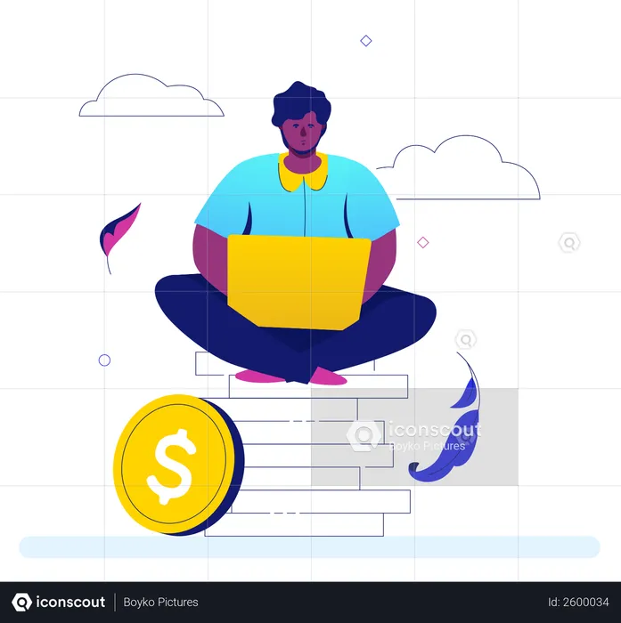 Making money  Illustration