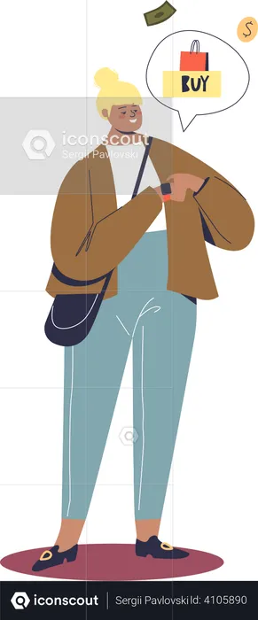 Making payment through smartwatch  Illustration