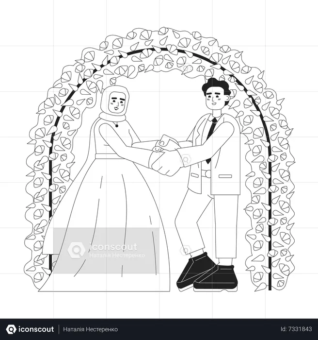 Malay wedding  Illustration