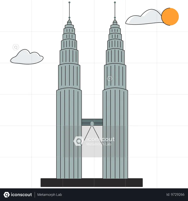 Malaysia - Petronas Twin Towers  Illustration