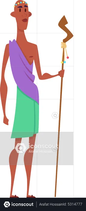 Male African character  Illustration