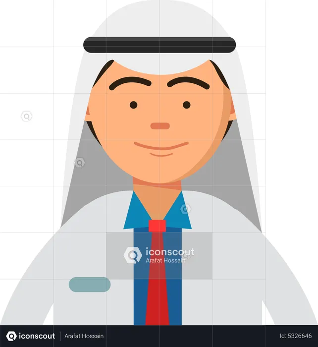 Male arabic nurse  Illustration