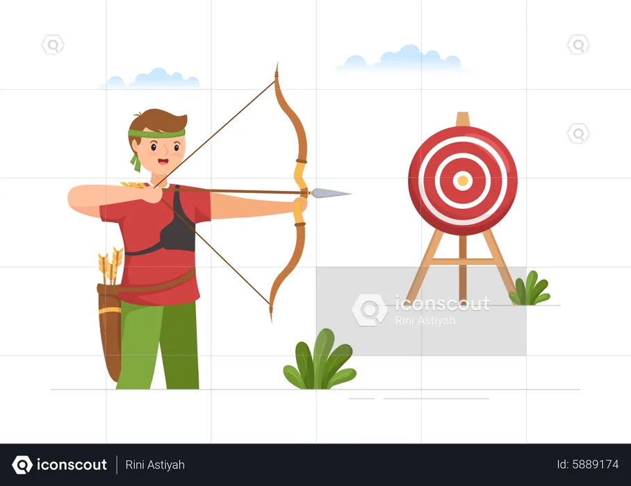 Male Archery  Illustration