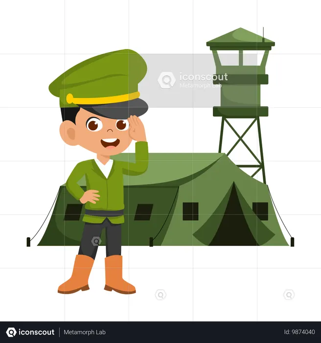 Male Army General  Illustration