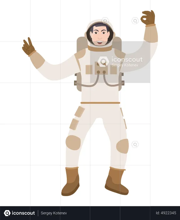 Male Astronaut  Illustration