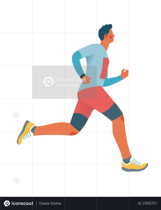 Male athlete  Illustration