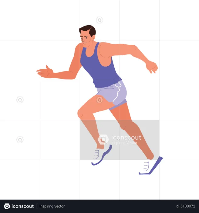 Male Athlete runner  Illustration